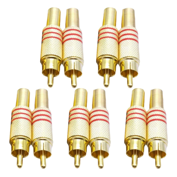 JL0924 Conector Jack RCA 3,5mm (10 Peças num Pacote, o Preço é para 10 Peças), JL0924 RCA 3,5mm (Vermelho)
