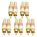 JL0924 Conector Jack RCA 3,5mm (10 Peças num Pacote, o Preço é para 10 Peças), JL0924 RCA 3,5mm (Vermelho)