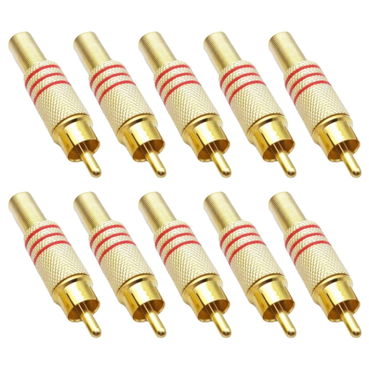 JL0924 Conector Jack RCA 3,5mm (10 Peças num Pacote, o Preço é para 10 Peças), JL0924 RCA 3,5mm (Vermelho)