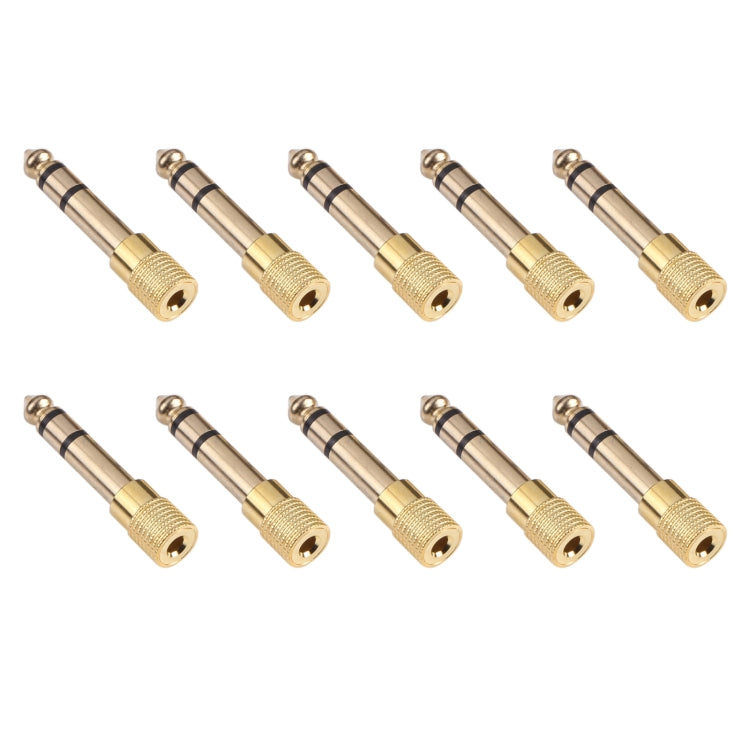 Adaptadores de Jack de Áudio Macho 6.35mm para Fêmea 3.5mm (10 Unidades no Pacote, Preço para 10 Unidades), Macho 6.35mm para Fêmea 3.5mm