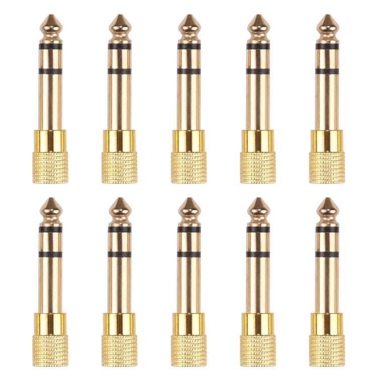 Adaptadores de Jack de Áudio Macho 6.35mm para Fêmea 3.5mm (10 Unidades no Pacote, Preço para 10 Unidades), Macho 6.35mm para Fêmea 3.5mm