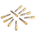 Adaptadores de Jack de Áudio Macho 6.35mm para Fêmea 3.5mm (10 Unidades no Pacote, Preço para 10 Unidades), Macho 6.35mm para Fêmea 3.5mm