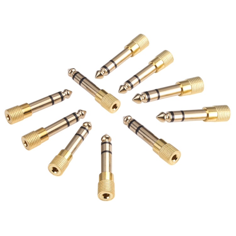 Adaptadores de Jack de Áudio Macho 6.35mm para Fêmea 3.5mm (10 Unidades no Pacote, Preço para 10 Unidades), Macho 6.35mm para Fêmea 3.5mm