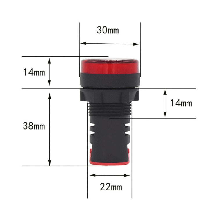 Lâmpada Indicadora de Sinal LED AD16-22D / S 22mm 12V, 12V