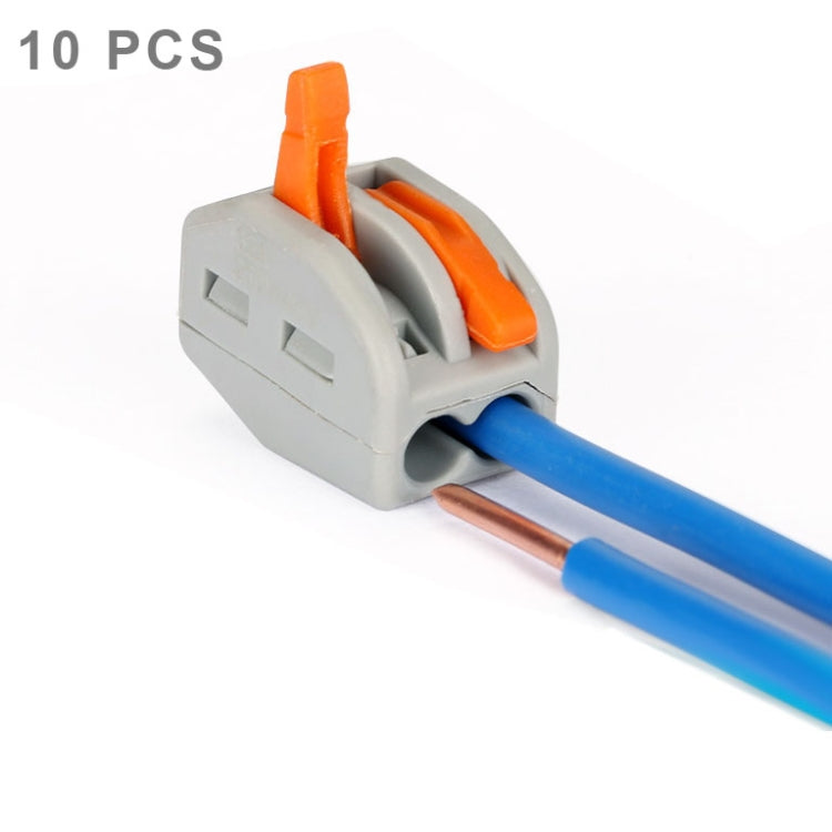 10 Unidades de Conector de Fio Universal Compacto de 2 Pinos com Presilha Sem Solda, 2 Pinos