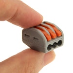 10 Unidades de Conector de Fio Universal Compacto de 3 Pinos com Presilha Sem Solda, 3 Pinos
