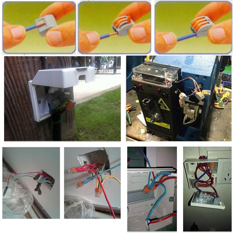10 Unidades de Conector de Fio Universal Compacto de 3 Pinos com Presilha Sem Solda, 3 Pinos