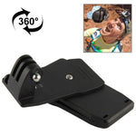 Clipe de Fixação Rec-Mounts para Mochila com Rotação de 360 Graus para GoPro, Insta360, DJI e Outras Câmaras de Ação, Clipe Rec-Mounts (Preto)