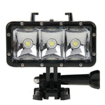 Luz de Vídeo Impermeável 30M com 3 Modos, Lanterna com Base e Parafuso para GoPro, Insta360, DJI e Outras Câmaras de Ação, Impermeável 30M