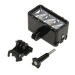 Luz de Vídeo Impermeável 30M com 3 Modos, Lanterna com Base e Parafuso para GoPro, Insta360, DJI e Outras Câmaras de Ação, Impermeável 30M