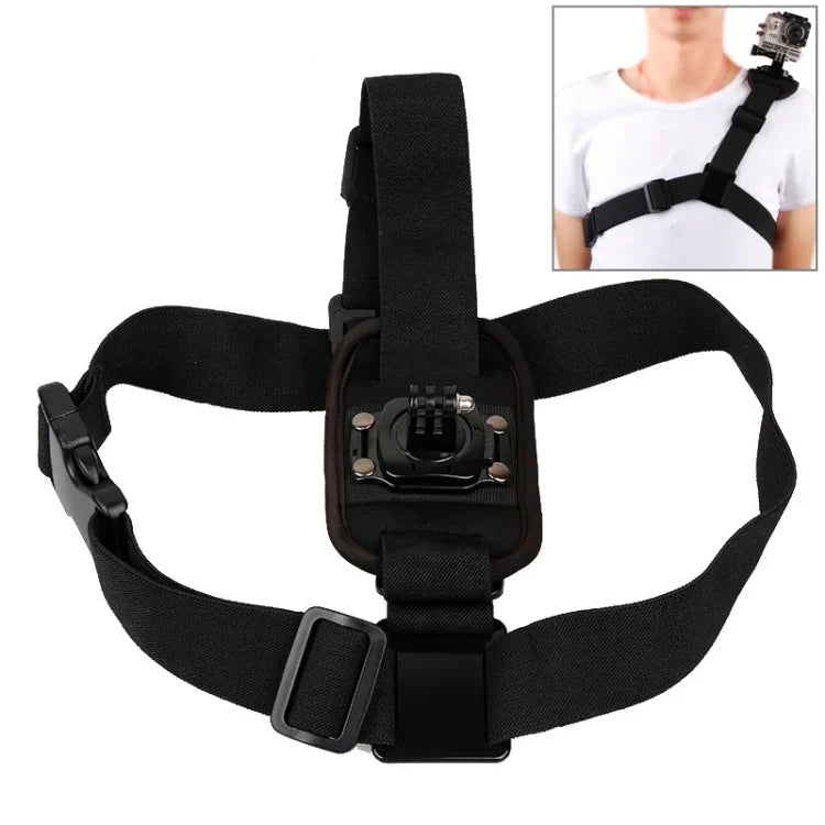 Cinta Peitoral Rotativa 360 Graus para Desporto Especial de Ombro Único para GoPro, Insta360, DJI e Outras Câmaras de Ação, Cinta de Ombro Único