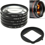 Filtro de Lente Macro 6 em 1 de 58mm + Anel Adaptador de Filtro para GoPro HERO3, 6 em 1 58mm