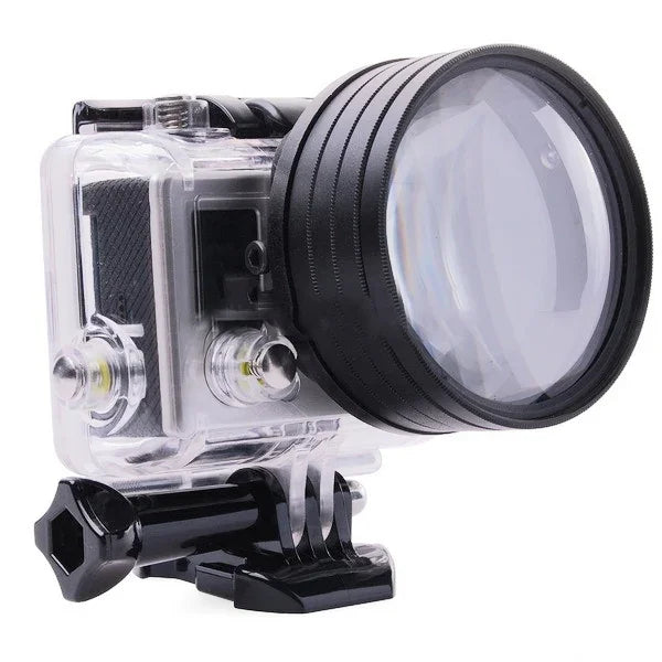 Filtro de Lente Macro 6 em 1 de 58mm + Anel Adaptador de Filtro para GoPro HERO3, 6 em 1 58mm