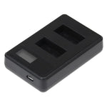 Carregador Duplo de Baterias com Ecrã LCD GP158-B para GoPro HERO3+ /3 (AHDBT-301, AHDBT-302), Mostra Capacidade de Carga, Para GoPro HERO3+ /3