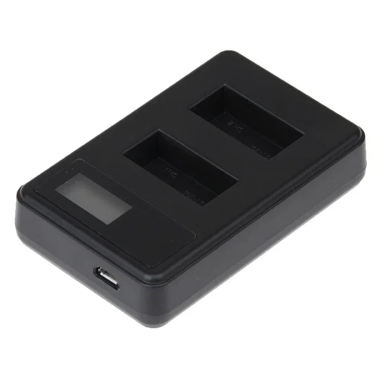 Carregador Duplo de Baterias com Ecrã LCD GP158-B para GoPro HERO3+ /3 (AHDBT-301, AHDBT-302), Mostra Capacidade de Carga, Para GoPro HERO3+ /3