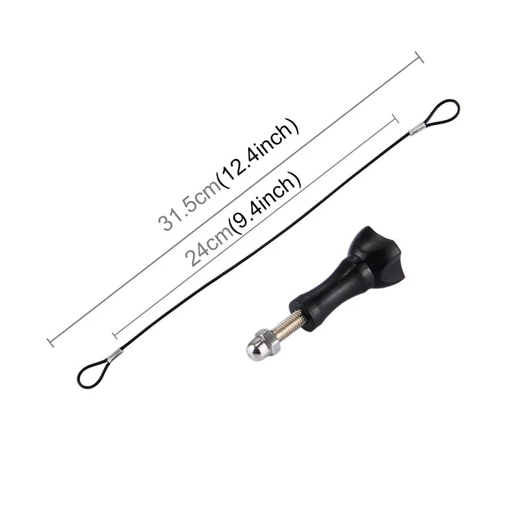 Cordão / Fita de Aço Inoxidável com Parafuso para GoPro HERO11 Black/HERO10 Black / HERO9 Black /HERO8 Black /7 /6/ 5 /5 Session /4 /3+ /3 /2 /1, Comprimento: 31,5cm