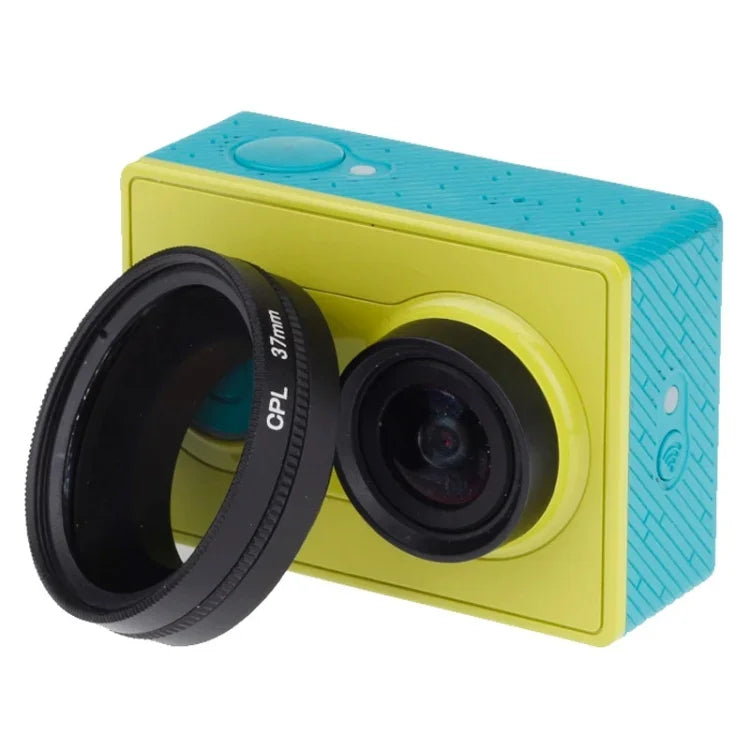Filtro CPL Circular Polarizador de 37mm com Tampa para Xiaomi Xiaoyi 4K+ / 4K, Xiaoyi Lite, Câmara Desportiva Xiaoyi, Filtro CPL de 37mm