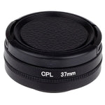Filtro CPL Circular Polarizador de 37mm com Tampa para Xiaomi Xiaoyi 4K+ / 4K, Xiaoyi Lite, Câmara Desportiva Xiaoyi, Filtro CPL de 37mm