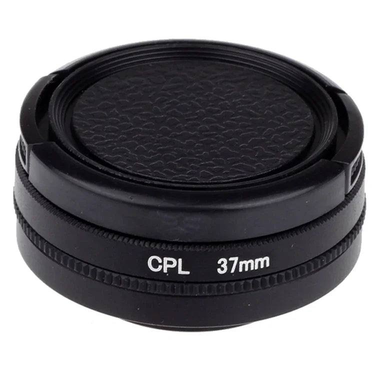Filtro CPL Circular Polarizador de 37mm com Tampa para Xiaomi Xiaoyi 4K+ / 4K, Xiaoyi Lite, Câmara Desportiva Xiaoyi, Filtro CPL de 37mm