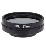 Filtro CPL Circular Polarizador de 37mm com Tampa para Xiaomi Xiaoyi 4K+ / 4K, Xiaoyi Lite, Câmara Desportiva Xiaoyi, Filtro CPL de 37mm