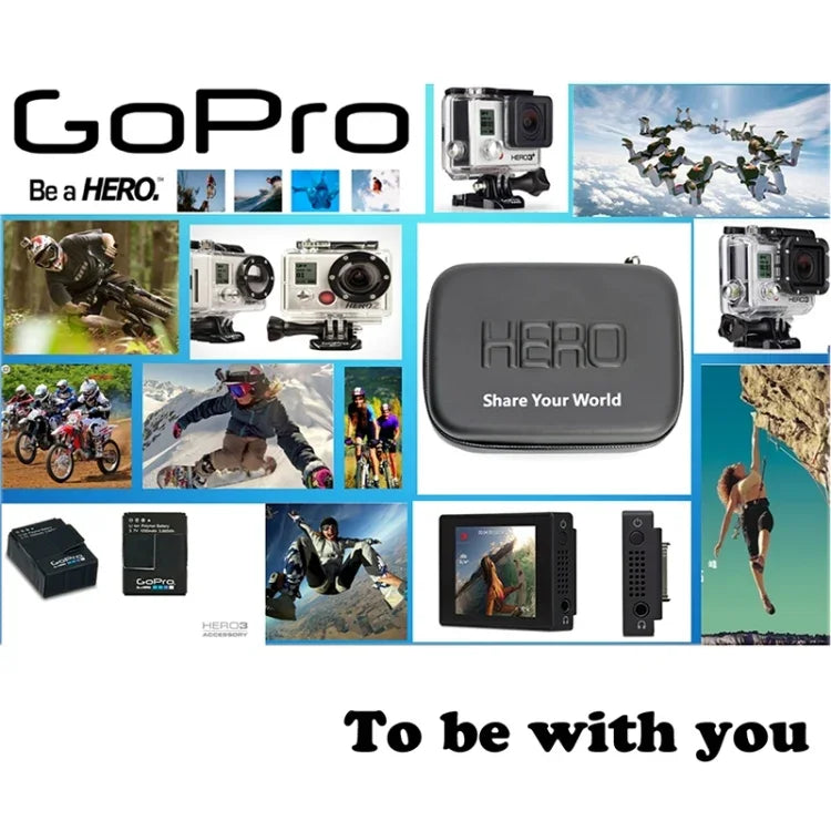 Estojo Portátil Resistente a Choques e Impermeável para Acessórios de GoPro, Insta360, DJI e Outras Câmaras de Ação, Tamanho: 22cm x 16cm x 7cm, Tamanho: 22cm x 16cm x 7cm