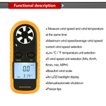 Termómetro Anemómetro Electrónico Digital AR-816, AR-816