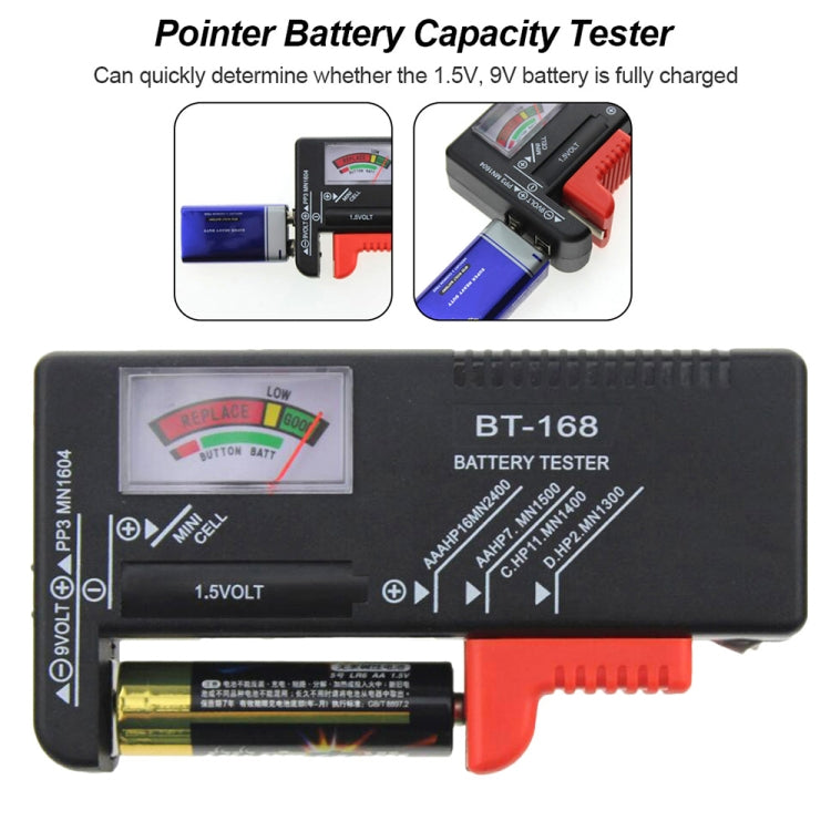 Testador Universal de Pilhas para Pilhas 1,5V AAA, AA e 9V 6F22
