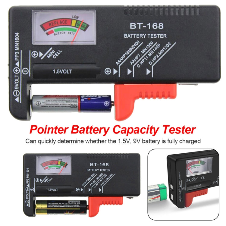 Testador Universal de Pilhas para Pilhas 1,5V AAA, AA e 9V 6F22