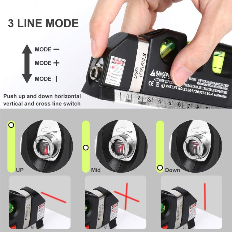 Nível Laser Alinhador Horizontal Vertical com Fita Métrica
