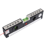 Nível Laser com Fita Métrica Pro 4 (100cm) / Nível com Bolhas e Luz LED, LV-04