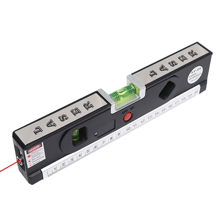 Nível Laser com Fita Métrica Pro 4 (100cm) / Nível com Bolhas e Luz LED, LV-04