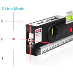 Nível Laser com Fita Métrica Pro 4 (100cm) / Nível com Bolhas e Luz LED, LV-04
