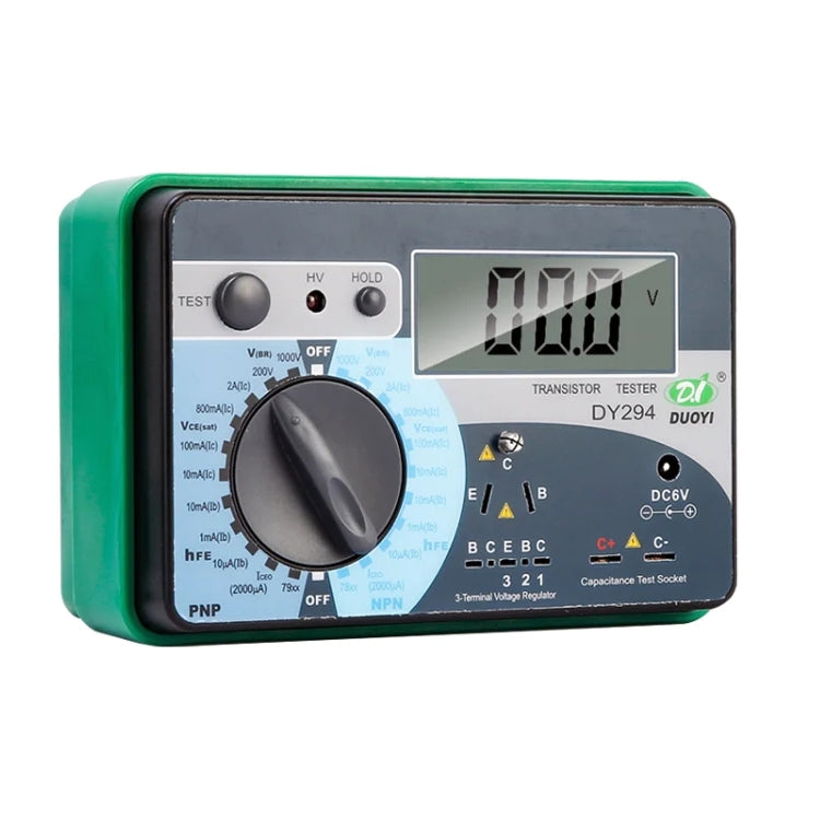 Testador Profissional de Parâmetros de Transístor LCD Digital DY294 de 2,7 polegadas (4*AA)