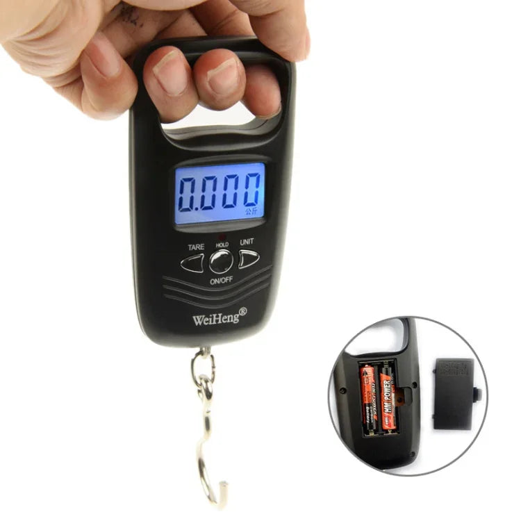Balança Eletrónica de Viagem para Bagagem com Gancho LCD 50kg x 10g (WH-A17), WH-A17