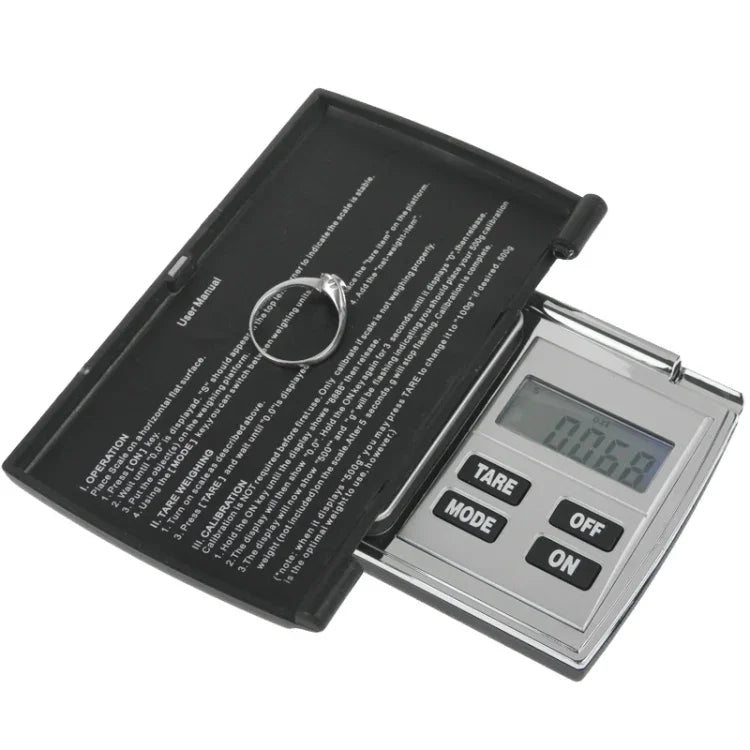 Balança Digital de Abertura Flip 100g / 0.01g com Ecrã LCD Retroiluminado, 100g / 0.01g