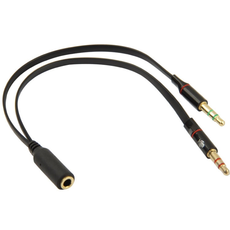 Cabo Adaptador de Áudio Jack 3.5mm Macho para 3.5mm Fêmea, Comprimento Total: 13cm, Preto