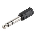 Adaptador de Tomada Jack Estéreo Macho 6.35mm para 3.5mm, Macho 6.35mm para Fêmea 3.5mm