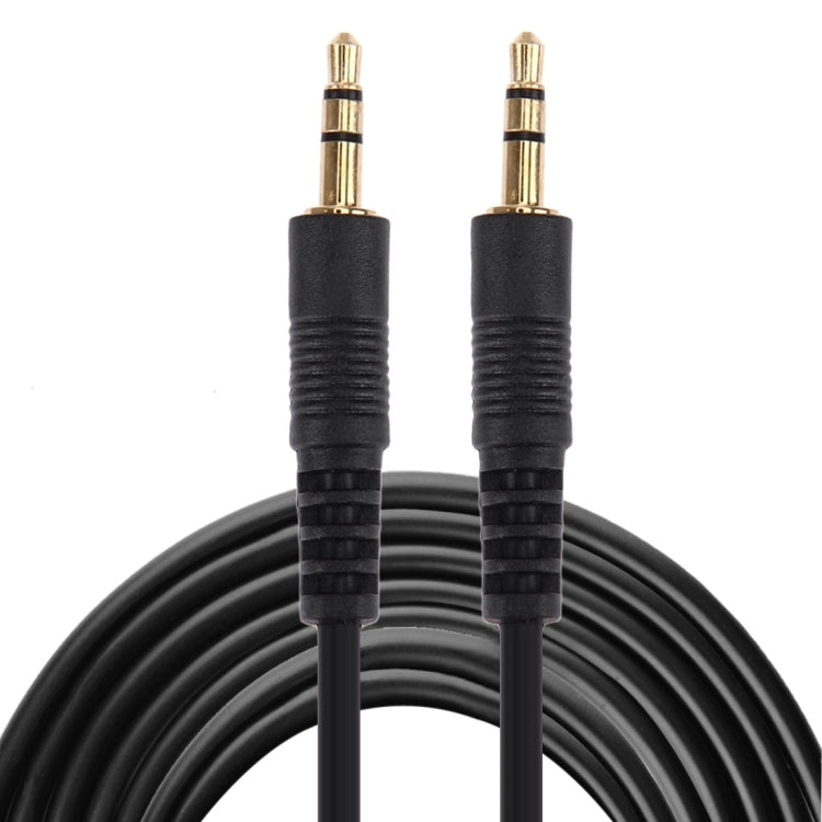 Cabo Auxiliar, Cabo de Áudio Estéreo Mini Plug Macho 3.5mm, Comprimento: 5m (Preto + Conector Banhado a Ouro), Comprimento: 5m Preto, (Banhado a Ouro)