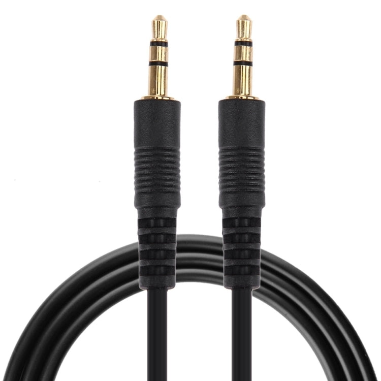 Cabo Auxiliar de Áudio Estéreo Macho 3.5mm para Macho 3.5mm 1m (Preto + Conector Banhado a Ouro), Comprimento: 1m Preto, (Banhado a Ouro)