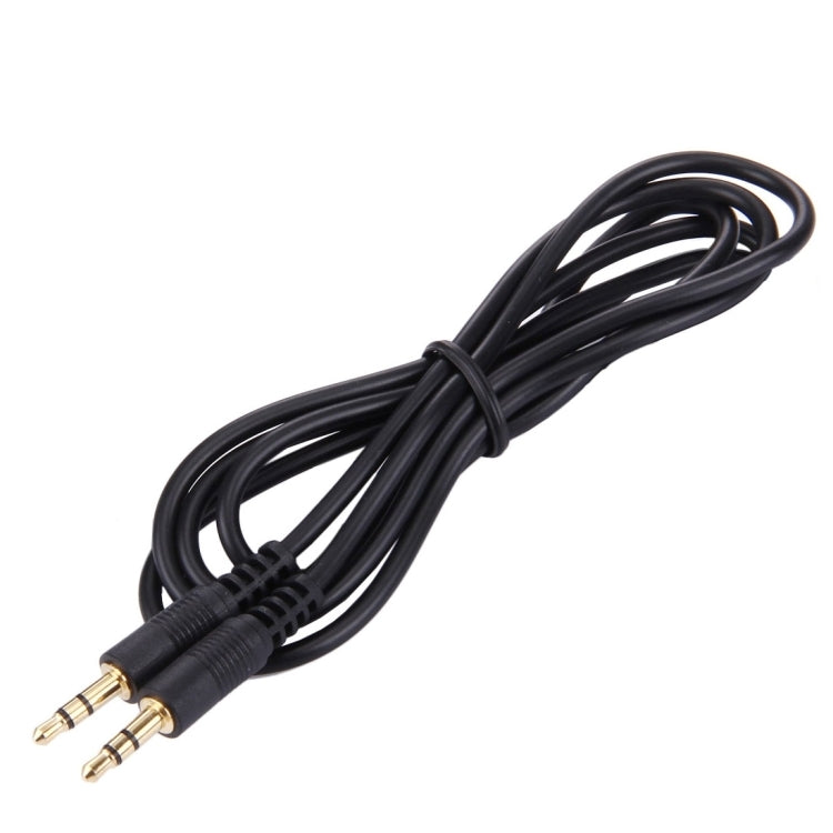 Cabo Auxiliar de Áudio Estéreo Macho 3.5mm para Macho 3.5mm 1m (Preto + Conector Banhado a Ouro), Comprimento: 1m Preto, (Banhado a Ouro)
