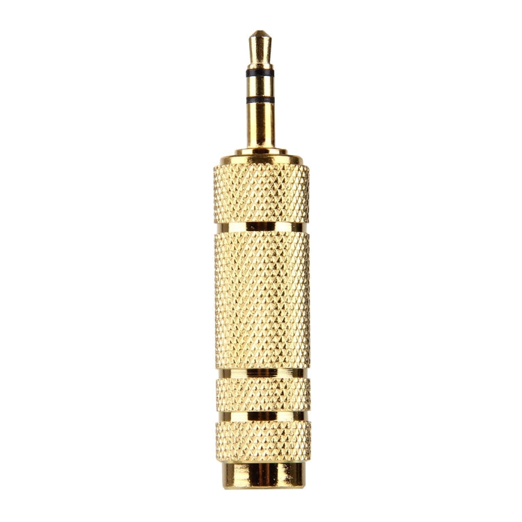Adaptador de Tomada Jack Estéreo Macho 3.5mm para 6.35mm Banhado a Ouro, Macho 3.5mm para Fêmea 6.35