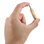 Adaptador de Tomada Jack Estéreo Macho 3.5mm para 6.35mm Banhado a Ouro, Macho 3.5mm para Fêmea 6.35