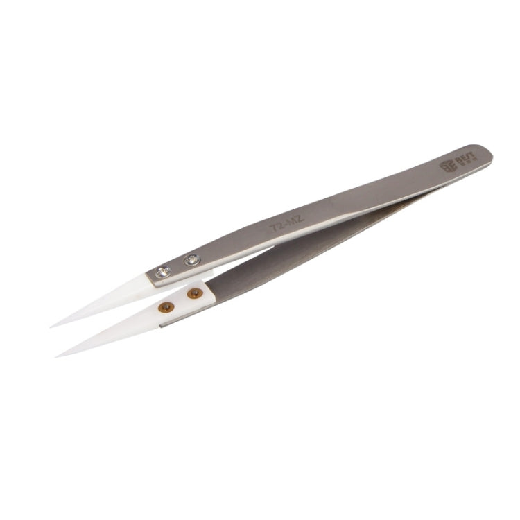 Pinças BEST BST-72-MZ 302 em Aço Inoxidável com Ponta Cerâmica de Alta Resistência a Temperatura, BST-72-MZ