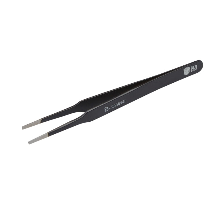 Pinças BEST BST-203ESD 202 em Aço Inoxidável com Ponta Antiestática, BST-203ESD