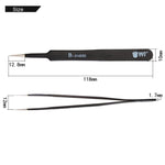 Pinças BEST BST-204ESD 202 em Aço Inoxidável com Ponta Antiestática, BST-204ESD