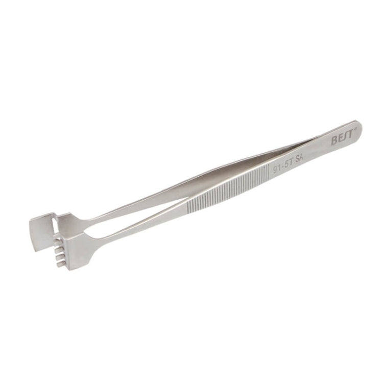 Pinças BEST BST-91-5T SA Profissionais em Aço Inoxidável para Pastilhas de Silício, BST-91-5T