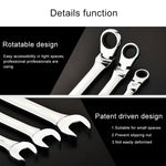 Chave de Catraca Angular de Abertura Dupla 12mm, Comprimento: 16,5cm, 12mm
