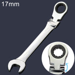 Chave de Catraca Angular de Abertura Dupla 17mm, Comprimento: 22,5cm, 17mm