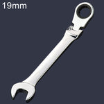 Chave de Catraca Angular de Abertura Dupla 19mm, Comprimento: 24,5cm, 19mm