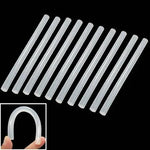 10x Bastões de Cola Quente Transparentes Brancos Práticos, Tamanho: 270 x 11mm (10pcs numa embalagem, preço para 10pcs), 270 x 11mm
